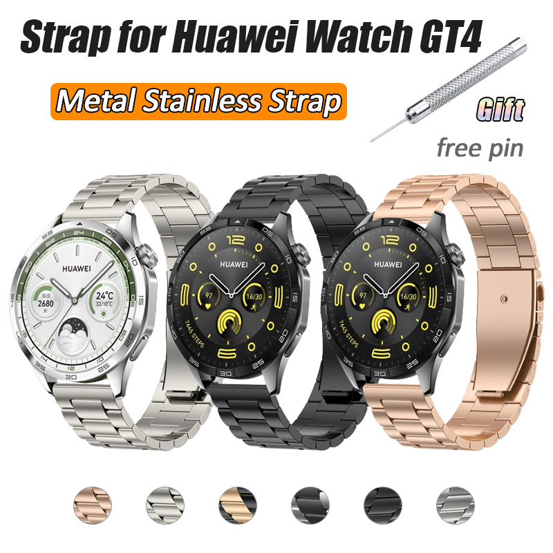 สายนาฬิกาข้อมือสเตนเลส โลหะ แบบเปลี่ยน สําหรับ Huawei Watch GT4 Huawei Watch GT 4 46 มม. Smart Watch 22 มม.