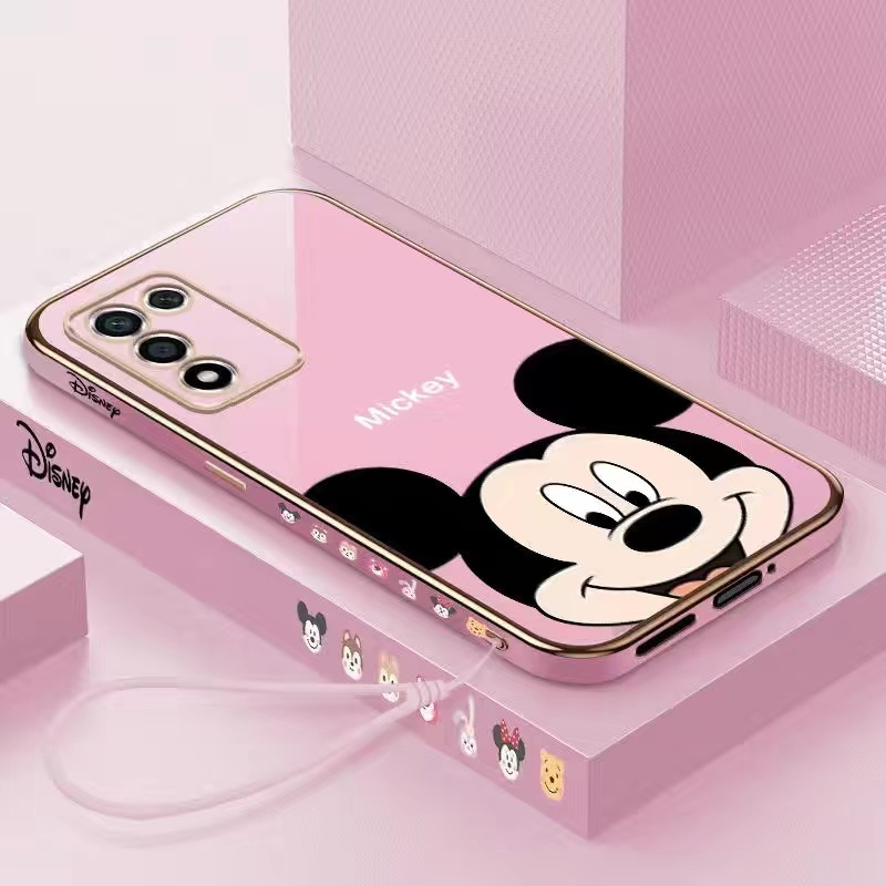 เคส Vivo V20 SE Y1S V21 5G Y91C V19 V5 Plus Y55 Y55S Y55L V21E 4G Y73 4G เคส พรีเมี่ยมอะนิเมะหัวโทรศัพท์กรณีด้วยเชือกแขวน
