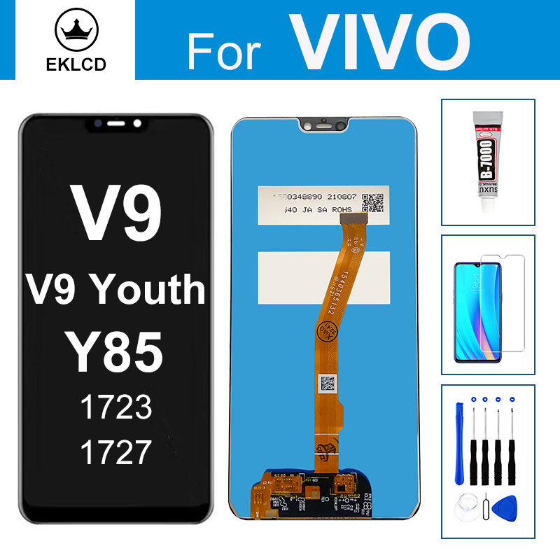 อะไหล่หน้าจอสัมผัส LCD แบบเปลี่ยน สําหรับ VIVO V9 V9 Youth Y85 1727 1726 1723