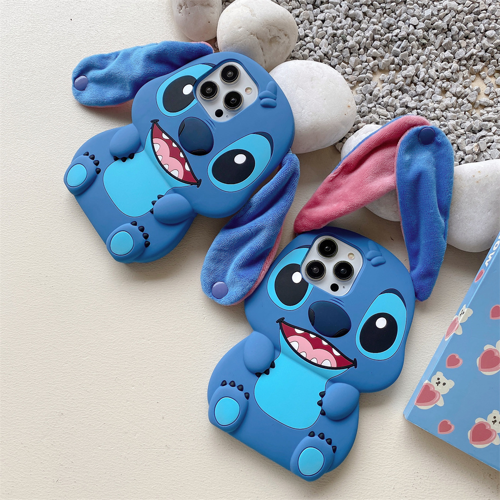 สําหรับIphone Case 17 Pro Max 16 Pro Max 15 Pro Max 14 Pro Max 13 Pro Max 12 Pro Max 3DสามมิติStitchซิลิโคนนุ่มกรณี ราคา ถูกที่สุด ดีลบีเคเค แกลเลอรีภาพที่ 5