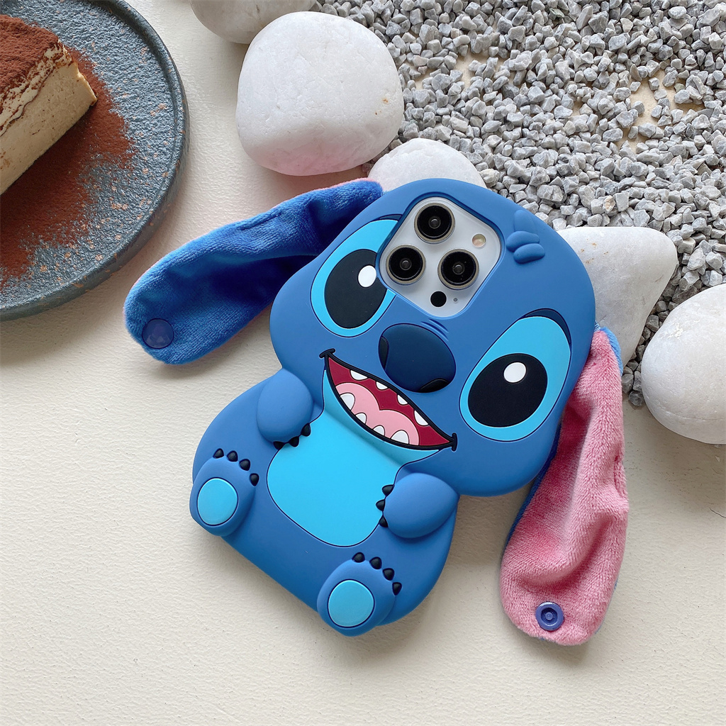 สําหรับIphone Case 17 Pro Max 16 Pro Max 15 Pro Max 14 Pro Max 13 Pro Max 12 Pro Max 3DสามมิติStitchซิลิโคนนุ่มกรณี ราคา ถูกที่สุด ดีลบีเคเค แกลเลอรีภาพที่ 2