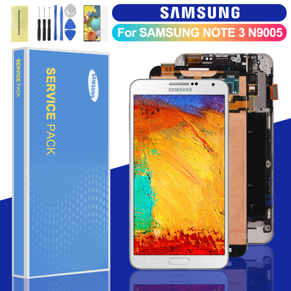 สําหรับ Samsung Galaxy หมายเหตุ 3 N900 N9005 N900A N900V จอแสดงผล LCD Touch Screen Digitizer Assembl