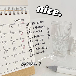 กระดาษ PET ใสสีสันสดใสหมายเหตุ 50 แผ่นกระดาษโน้ตกันน้ำ DIY Planner Stationery