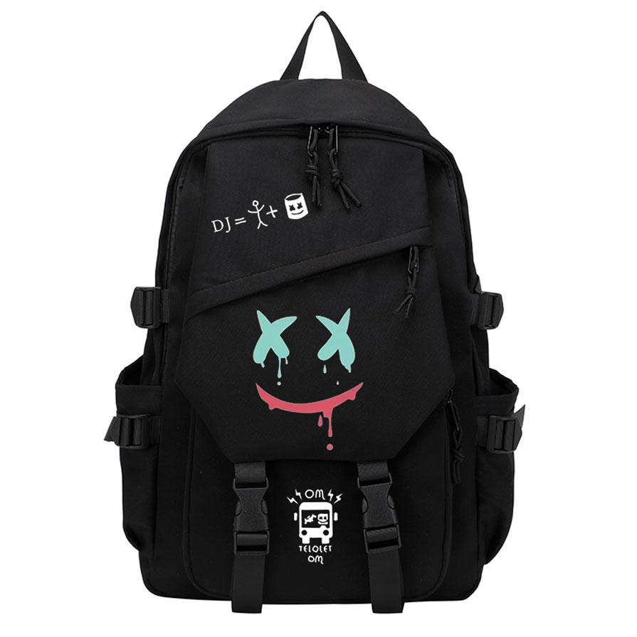 กระเป๋าเป้สะพายหลัง ขนาดใหญ่ จุของได้เยอะ ลาย Alan Walker Marshmallow DJ สําหรับนักเรียนมัธยมต้น