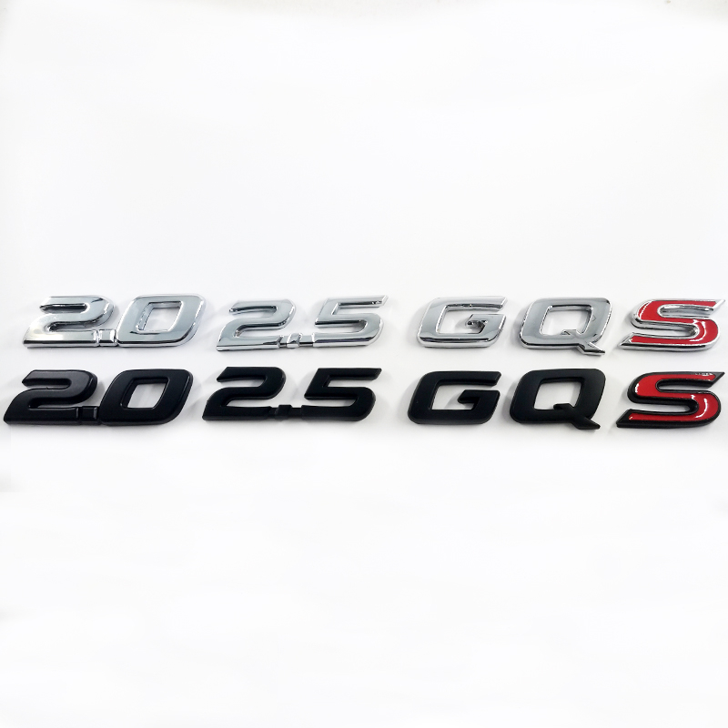 1 x Metal Letter พิมพ์ Decal สติกเกอร์ 2.0 2.5 g q s ตกแต่งด้านหลังรถยนต์ toyota corolla camry 2.0 2
