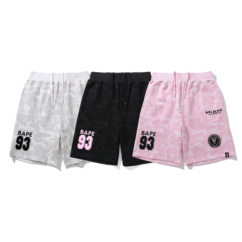 พร้อมส่ง กางเกงขาสั้นลําลอง ลายพราง BAPE แฟชั่นสําหรับผู้ชาย และผู้หญิง