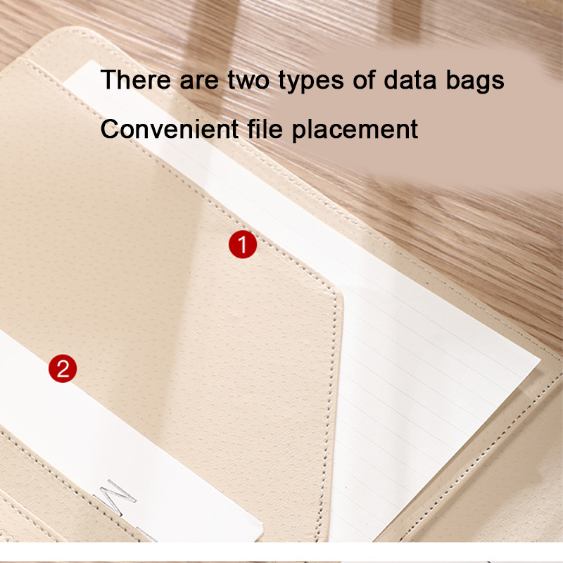 (สลักโลโก้ได้) คลิปบอร์ดแฟ้ม A4 มัลติฟังก์ชั่น มาพร้อมเครื่องคิดเลข แฟ้มหนังธุรกิจ กล่องเก็บแฟ้ม หัวเข็มขัดแม่เหล็ก สมุดขาย และสมุดสัญญา - รูปที่ 6