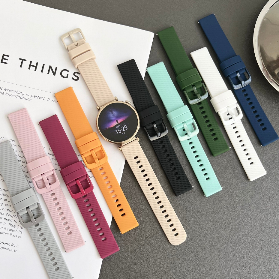 Silicone Texture Huawei watch gt 6 pro สาย huawei watch gt 5 สาย Huawei gt6 pro สาย Huawei watch GT 4 สายนาฬิกา Garmin Venu 2S / vivoactive 4S สาย huawei gt5 pro / Huawei watch gt4 Strap Replacement Strap huawei watch gt 5 pro สาย Huawei watch gt 6 Strap