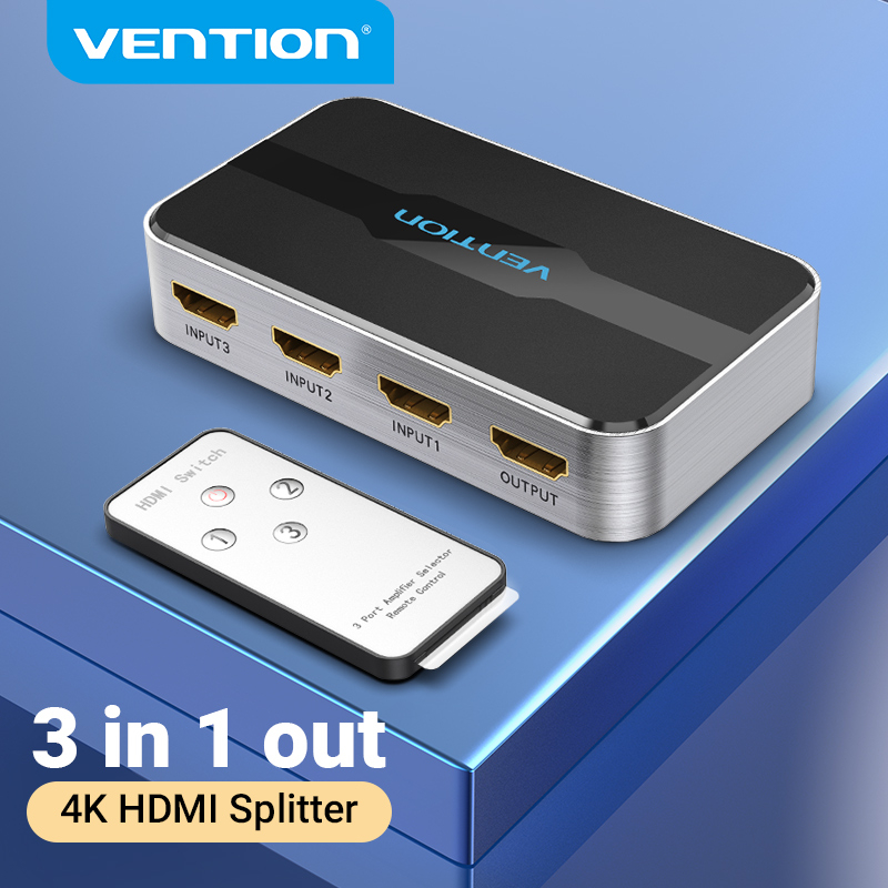Vention HDMI กล่องฮับสวิชต์ 3 in 1 out 4k Hdmi พร้อม Toslink Audio 3D 1080P สำหรับเครื่องเล่นเกม Xbo