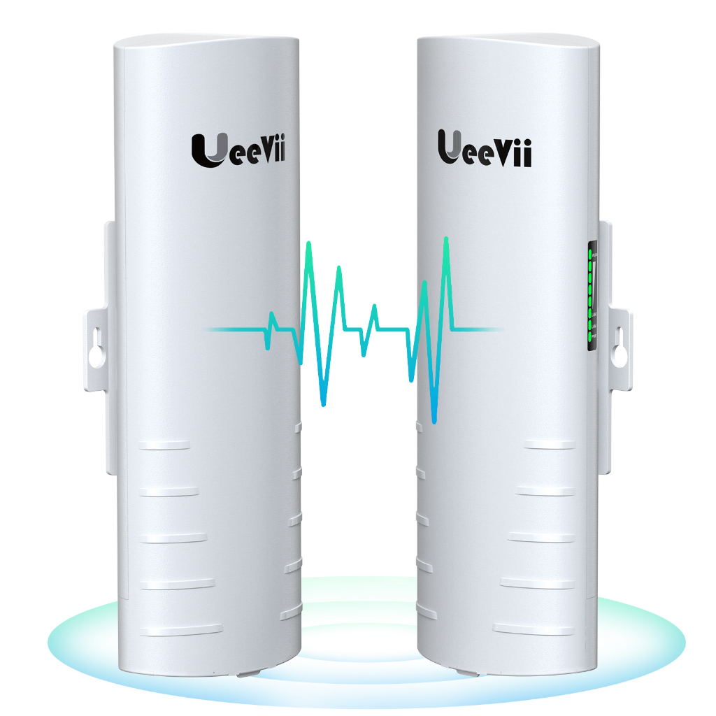 Ueevii CPE-452 Point to Point 5.8G Outdoor WiFi CPE Wireless Bridge 2-Pack with 14DBi High-Gain Ante