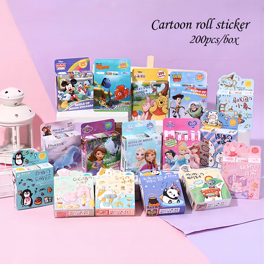 สติกเกอร์เลเซอร์ ลายการ์ตูน 200 ชิ้น TZ021