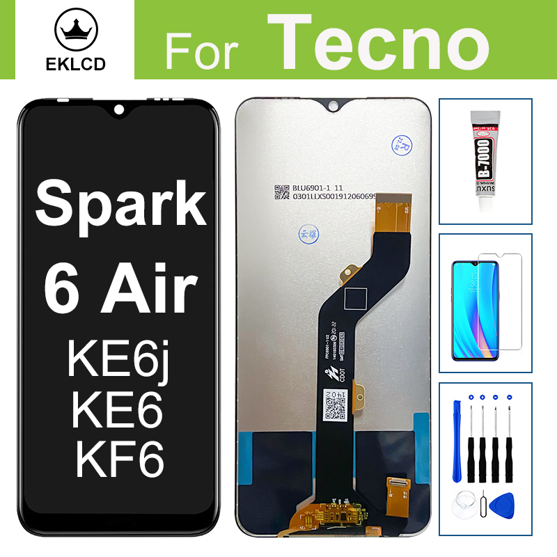 อะไหล่หน้าจอสัมผัส LCD แบบเปลี่ยน สําหรับ Tecno Spark 6 Air KE6 KE6j