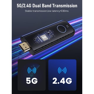 Lemorele G57 ตัวรับส่งสัญญาณไร้สายอะแดปเตอร์แชร์หน้าจออุปกรณ์เชื่อมต่อ WiFi อะแดปเตอร์ตัวรับส่งสัญญาณไร้สายสำหรับการสตรีมมิ่งจากแล็ปท็อปไปยังจอภาพ/โปรเจคเตอร์ - รูปที่ 5