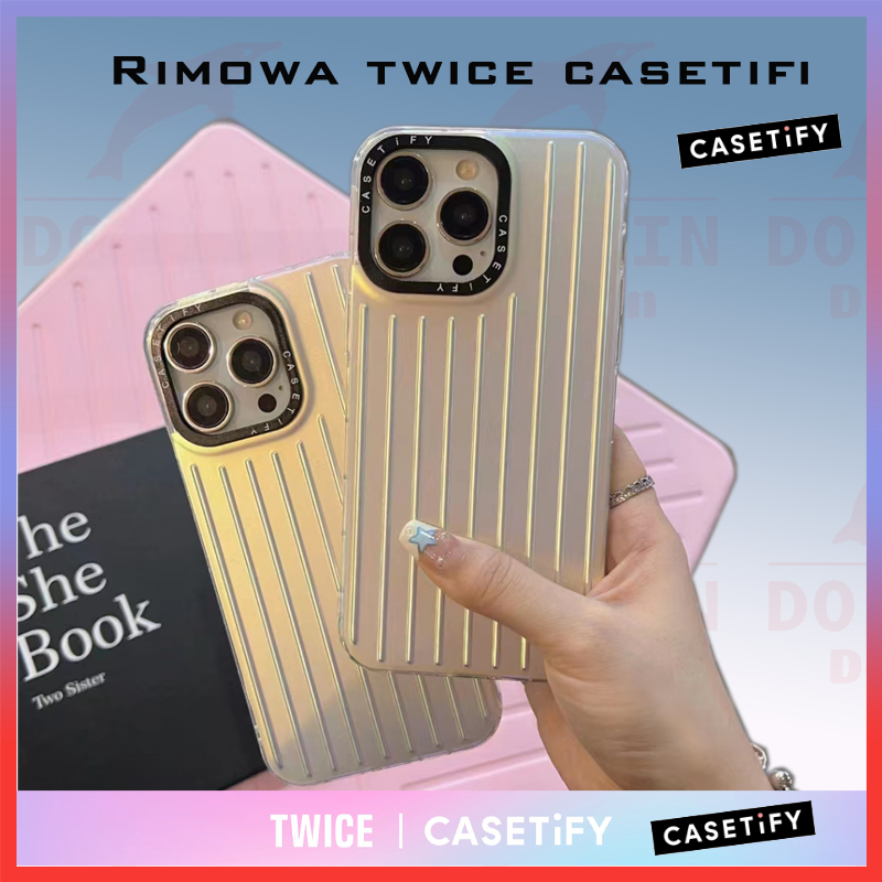 Rimowa เคสโทรศัพท์มือถือ ลายกระเป๋าเดินทาง สีเงิน สําหรับ iphone casetify for 11 12 13 14 15 Pro Max