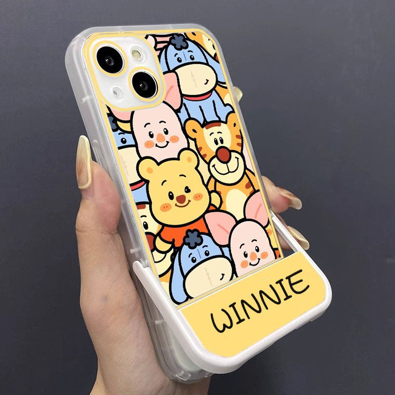 มาใหม่ เคสโทรศัพท์มือถือ กันลื่น กันตก ลายการ์ตูน Winnie Pink Girl Heart สําหรับ iphone 15 15 Pro 15 plus 15 Pro max