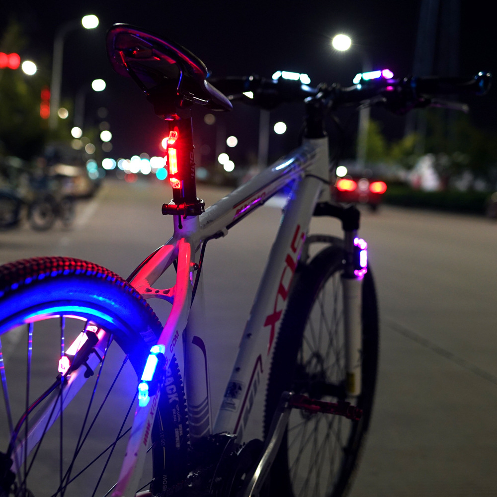 ไฟท้ายจักรยาน LED สว่างมาก ชาร์จ USB ความเข้มสูง อุปกรณ์เสริม สําหรับจักรยานเสือภูเขา