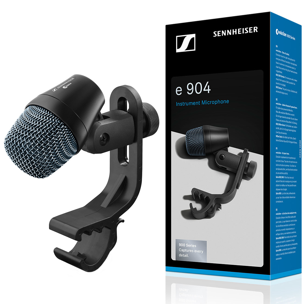Sennheiser E904 ไมโครโฟนกลองเครื่องมือ Cardioid แบบมีสาย ทอม บ่วง Evolution Series สําหรับเครื่องเคาะเวที