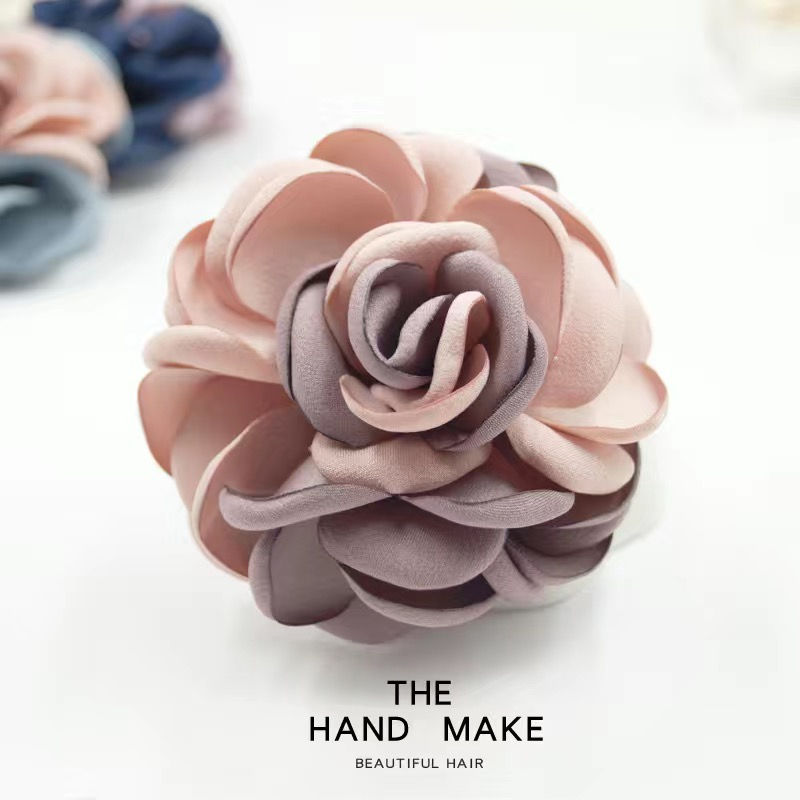 เข็มกลัดผ้าคามิเลีย ลายดอกไม้ ขนาดใหญ่ เครื่องประดับ สําหรับเวที