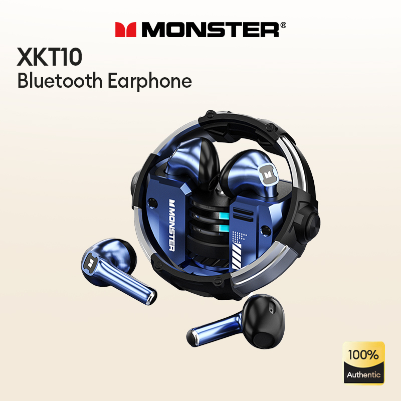 Monster XKT10 หูฟังบลูทูธไร้สาย IPX4 ตัดเสียงรบกวน ควบคุมสัมผัสอัจฉริยะ ความเที่ยงตรงสูง กันน้ํา ใช้งานได้นาน 5. 2