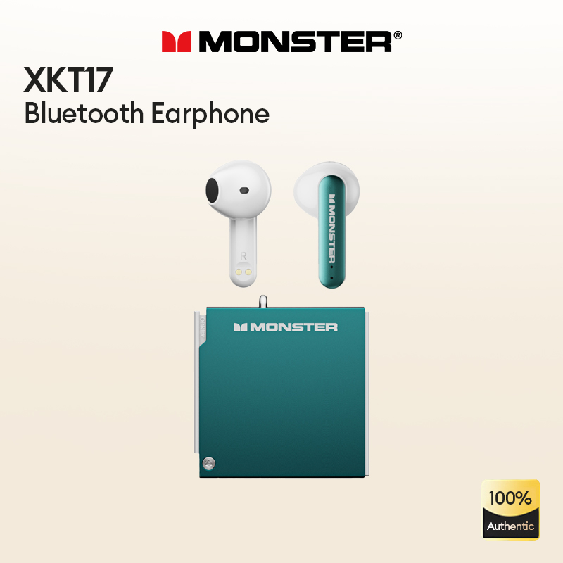 Monster XKT17 หูฟังบลูทูธไร้สาย HIFI คุณภาพเสียง สัมผัสอัจฉริยะ ใช้งานร่วมกับแบตเตอรี่ได้นาน HD การโทรด้วยเสียง