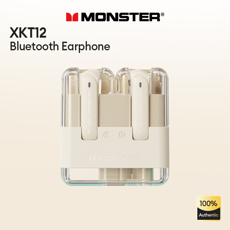 Monster XKT12 หูฟังบลูทูธไร้สาย HIFI HD ลดเสียงรบกวน กันน้ํา