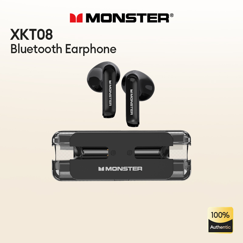 Monster XKT08 หูฟังบลูทูธไร้สาย 5.3 กันน้ํา สําหรับเล่นเกม