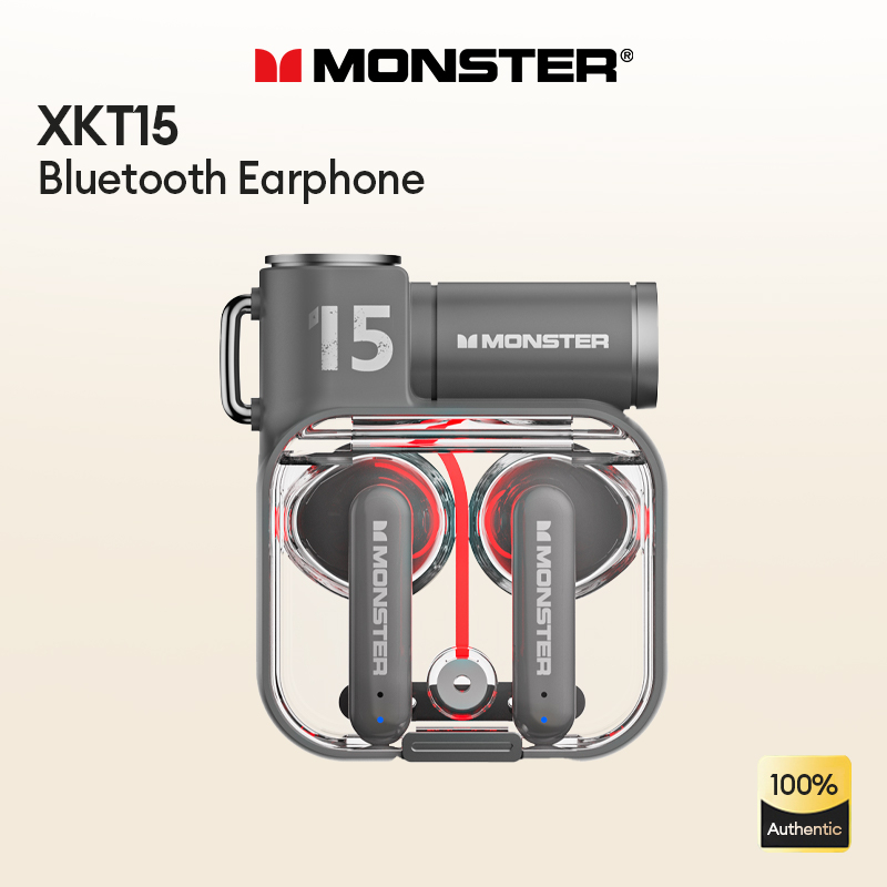 Monster XKT15 หูฟังบลูทูธไร้สาย HIFI ตัดเสียงรบกวน บลูทูธ 5.3