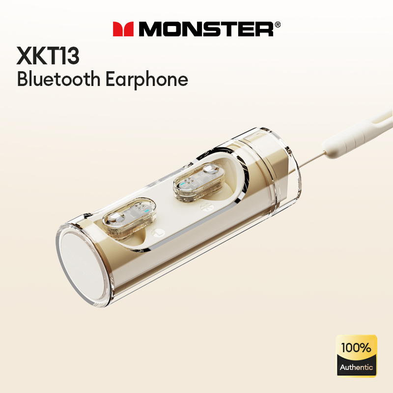 Monster XKT13 หูฟังบลูทูธไร้สาย HIFI สวมใส่สบาย ลดจุดรบกวน