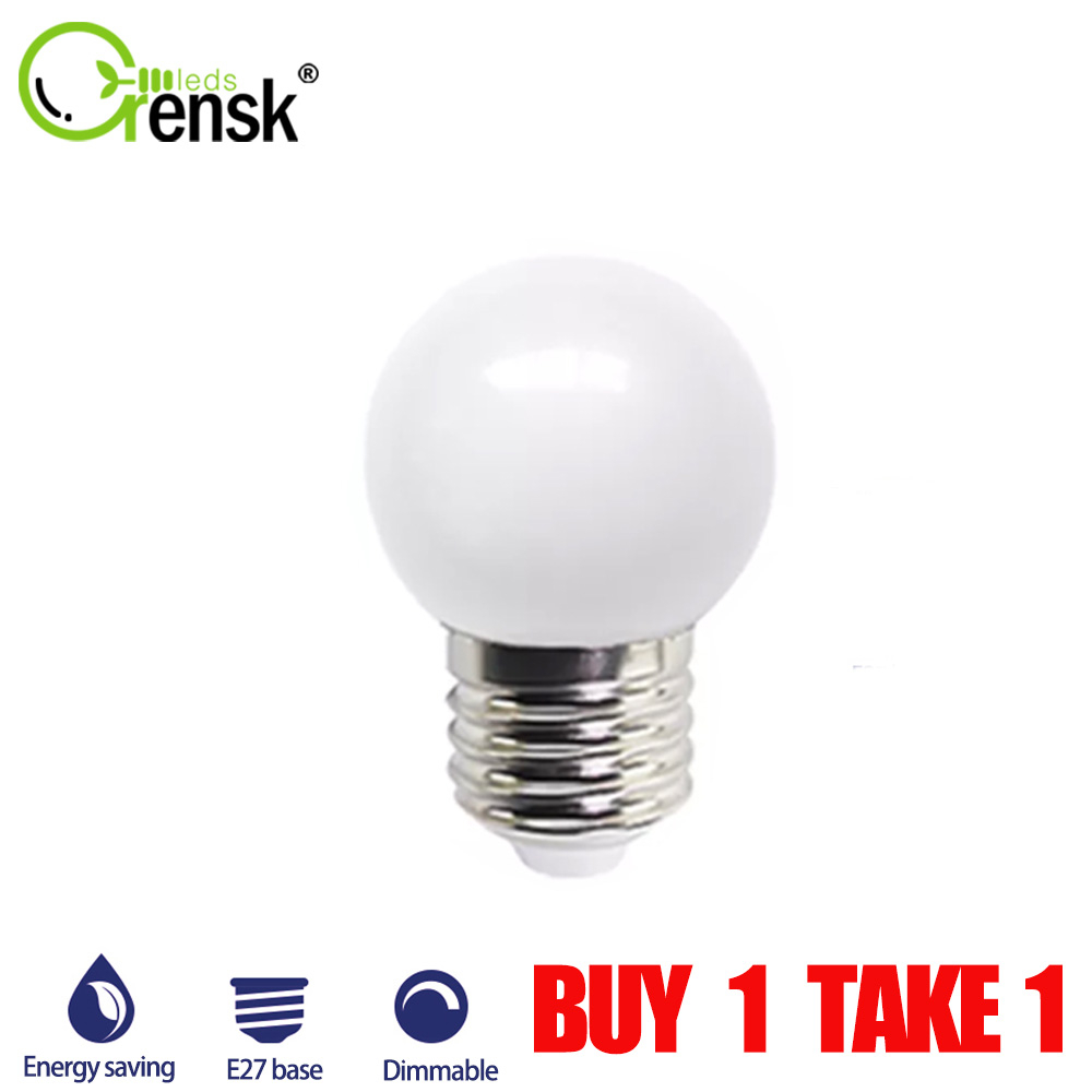 【ซื้อ 1 TAKE 1】หลอดไฟ LED E27 1W 2W 3W G45 พลาสติก สีขาวอบอุ่น 220V สําหรับตกแต่งบ้าน