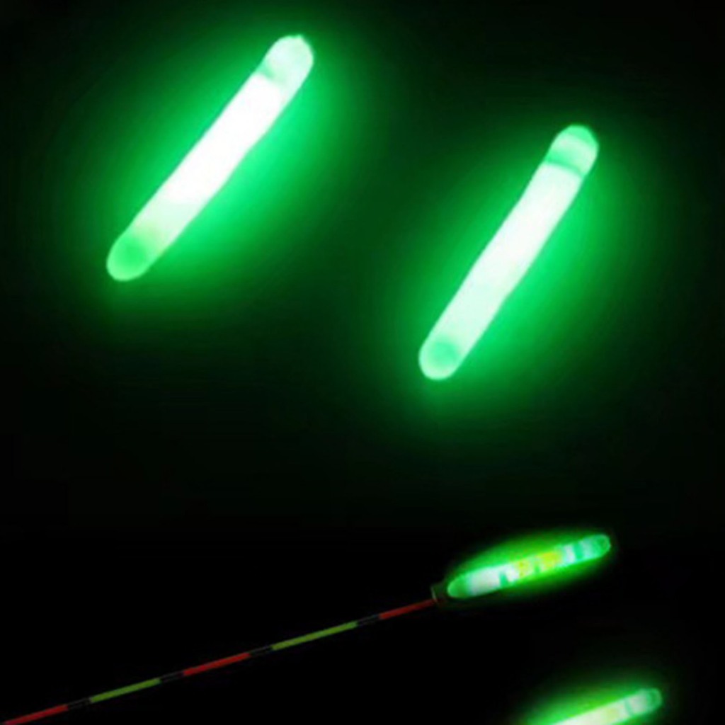 แท่งไฟเรืองแสง สีเขียว สําหรับตกปลา 100 ชิ้น