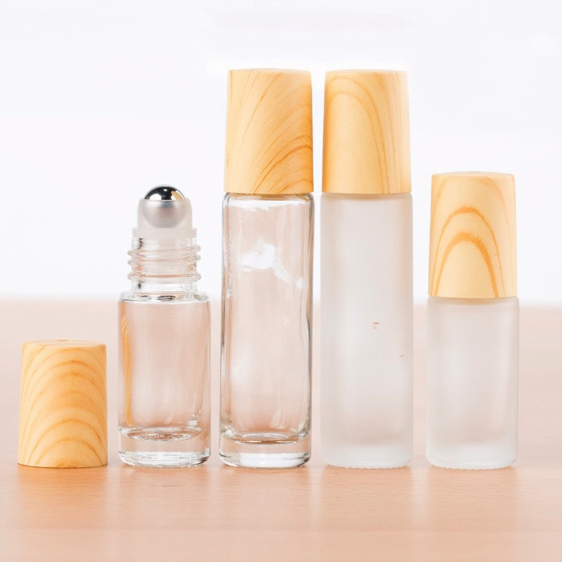 ขวดลูกกลิ้งแก้วใส เนื้อแมตต์ ขนาด 5 มล. 10 มล. สําหรับใส่น้ํามันหอมระเหย 10 ชิ้น