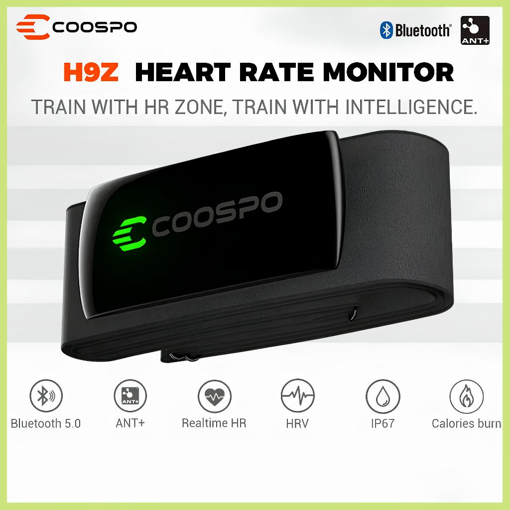 COOSPO H9Z ชาร์จ Heart Rate Monitor สายรัดหน้าอก Bluetooth5.0 ANT + HR Sensor HRM IP67กันน้ําสําหรับ