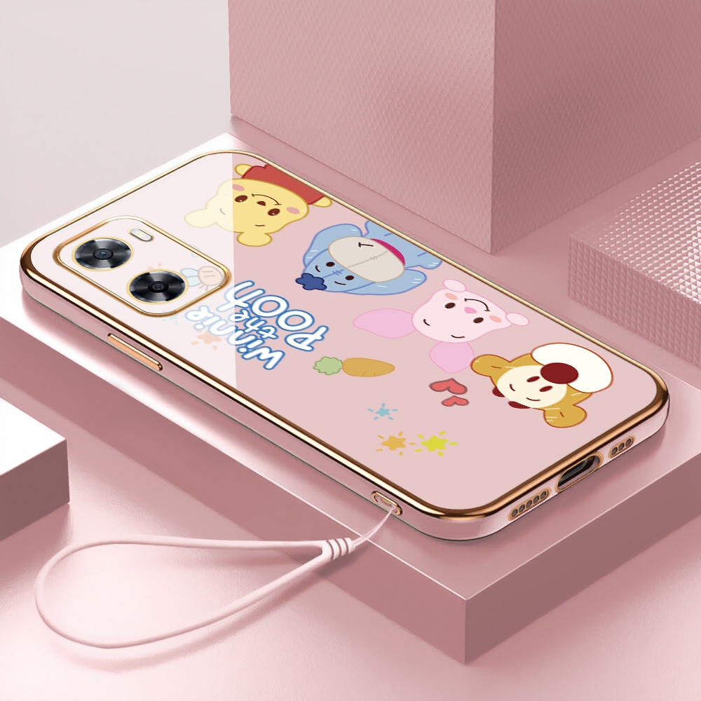 เคสโทรศัพท์มือถือ ซิลิโคน ลายการ์ตูน พร้อมสายคล้อง สําหรับ OPPO Reno 11F Reno 11 5G Reno 10 5G Reno 8Z 5G Reno 7Z 5G Reno 6Z 5G Reno 8 5G Reno 7 5G Reno 6 5G Reno 5 Reno 4 4G Reno 5Z เคสโทรศัพท์
