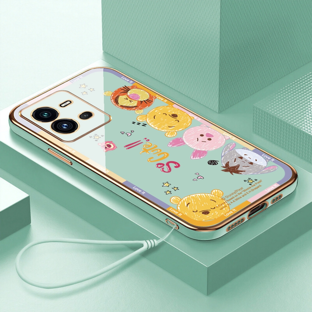 เคส Vivo V27 V27E V25 5G V25E V23 5G V23E V21 V15 V17 V19 V20 V20 Pro V20SE V11i เคสโทรศัพท์มือถือ ซิลิโคน ลายการ์ตูนน่ารัก สําหรับ