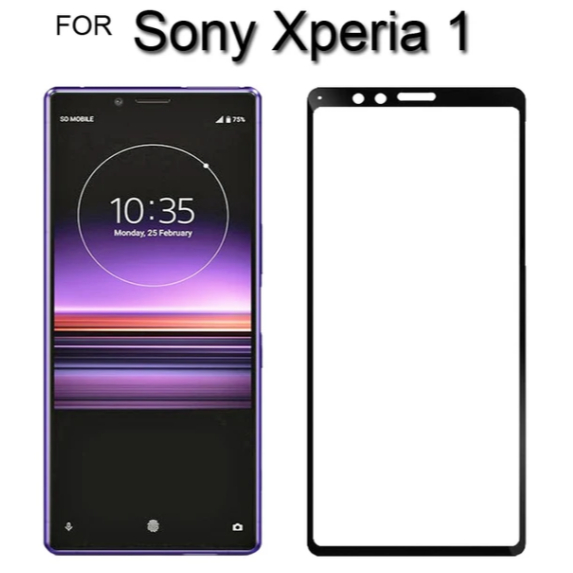 ฟิล์มกระจกนิรภัยกันรอยหน้าจอ แบบเต็มจอ สําหรับ sony xperia 1 sony xperia 1 J8110 J8170 J9110