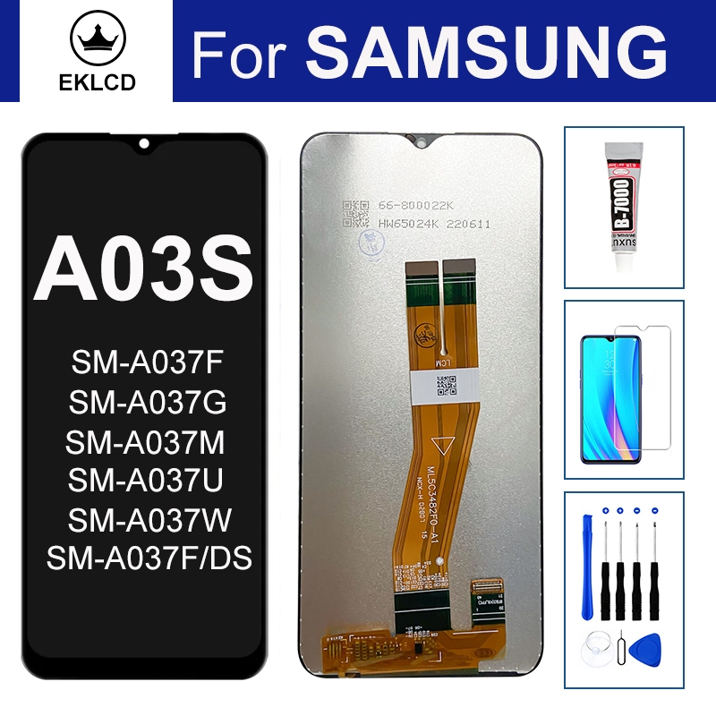 หน้าจอแสดงผลสัมผัสดิจิทัล LCD สําหรับ Samsung Galaxy A03s A307 A037F SM-A037M A307G
