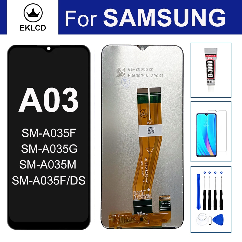 หน้าจอแสดงผล LCD พร้อมหน้าจอสัมผัสดิจิทัล สําหรับ Samsung Galaxy A03 A035 A035F DS A035M A035G