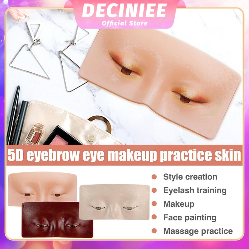 Deciniee แผ่นบอร์ดซิลิโคนไบโอนิค 3D สําหรับฝึกแต่งหน้า เขียนคิ้ว อายแชโดว์