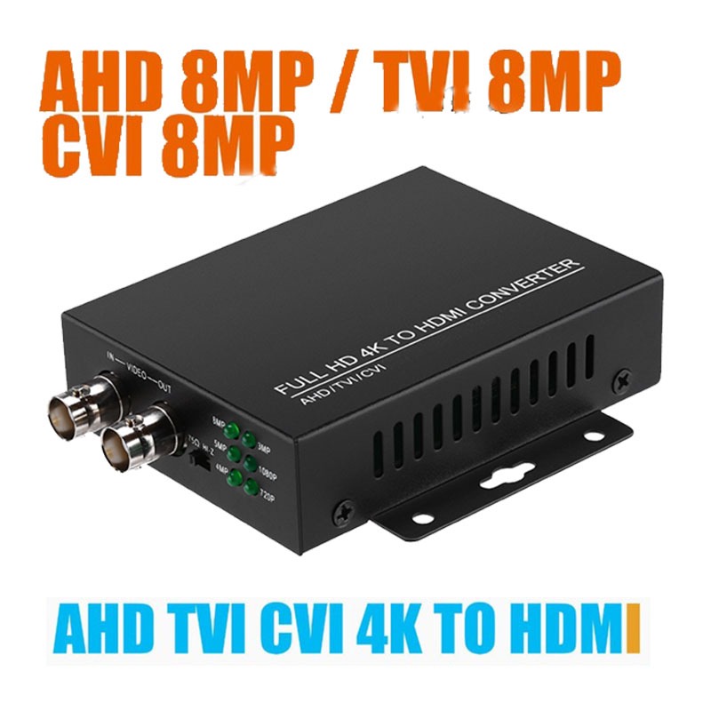 Tvi/cvi/ahd เป็นอะแดปเตอร์แปลง HDMI, Full HD 4K 720P/1080P/3MP/4MP/5MP/8MP BNC เป็น HDMI Video Converter สําหรับ Monitor HDTV DVRs, แปลง TVI CVI AHD CVBS สัญญาณวิดีโอ BNC วิดีโอ BNC วิดีโอเป็น