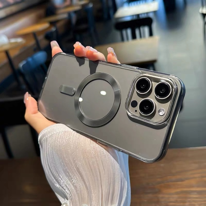 【Transparent acrylic hard case/Gray】เคส compatible for iphone 11 12 13 14 15 pro max case