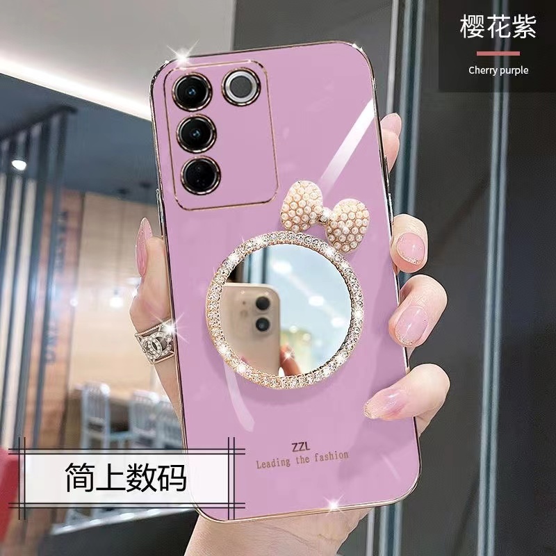 เคส Vivo V29 V30 V27 V29E Y100 V27E V25 V25E V25 Pro V23E V23 Y76 V21E Y73 V21 5G เคสโทรศัพท์มือถือ กันตก ป้องกันกล้อง สไตล์สาวหวาน สําหรับ
