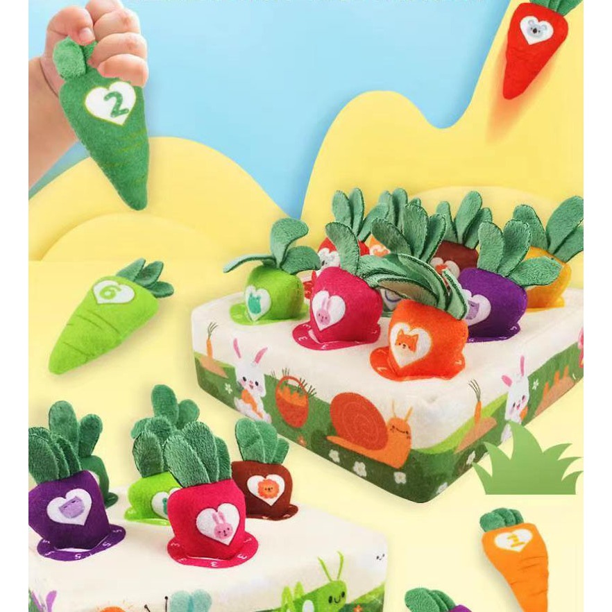 Montessori Toys Babies Carrot Harvest Game Early Education ของเล่นเด็ก 6 เดือนเหนือ - รูปที่ 4