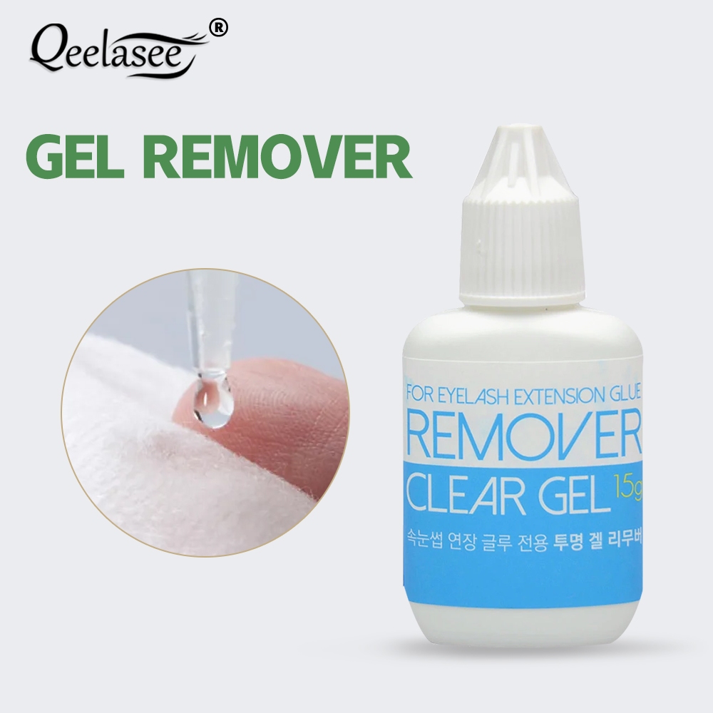 Qeelasee น้ํายาล้างเจลใส 15 มล. สําหรับกาวต่อขนตาจากเกาหลี