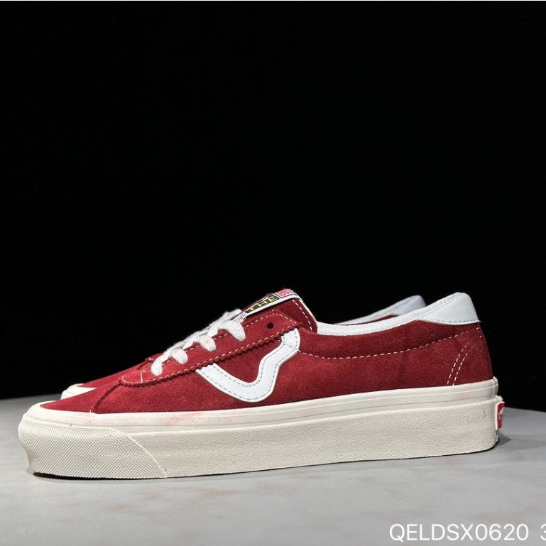 Vans Vault Og Style 36 Red Low-Top รองเท้าผ้าใบลําลอง