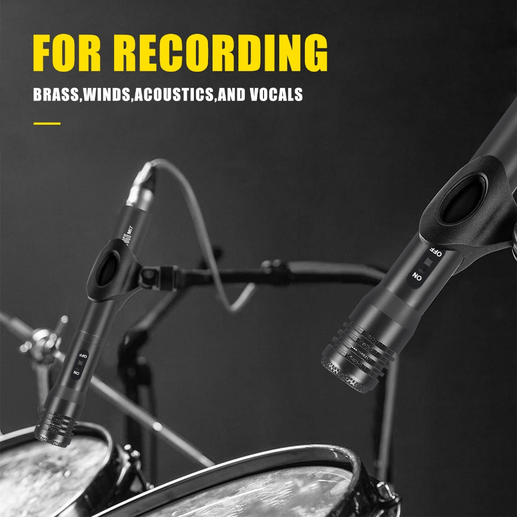 Xtuga MI7 ชุดไมโครโฟนไดนามิก แบบมีสาย 7 ชิ้น สําหรับกลองทอม สแนร์ และฉาบ