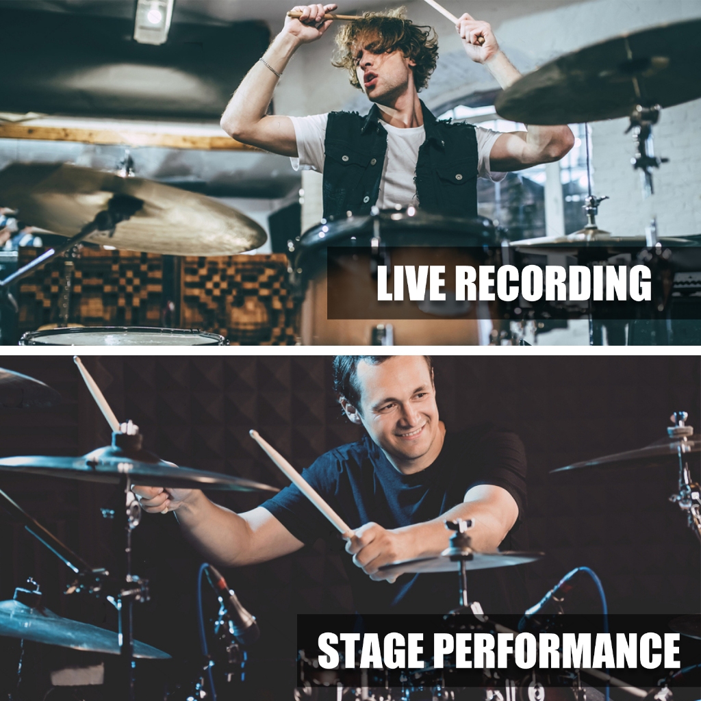 Xtuga MI7 ชุดไมโครโฟนไดนามิก แบบมีสาย 7 ชิ้น สําหรับกลองทอม สแนร์ และฉาบ