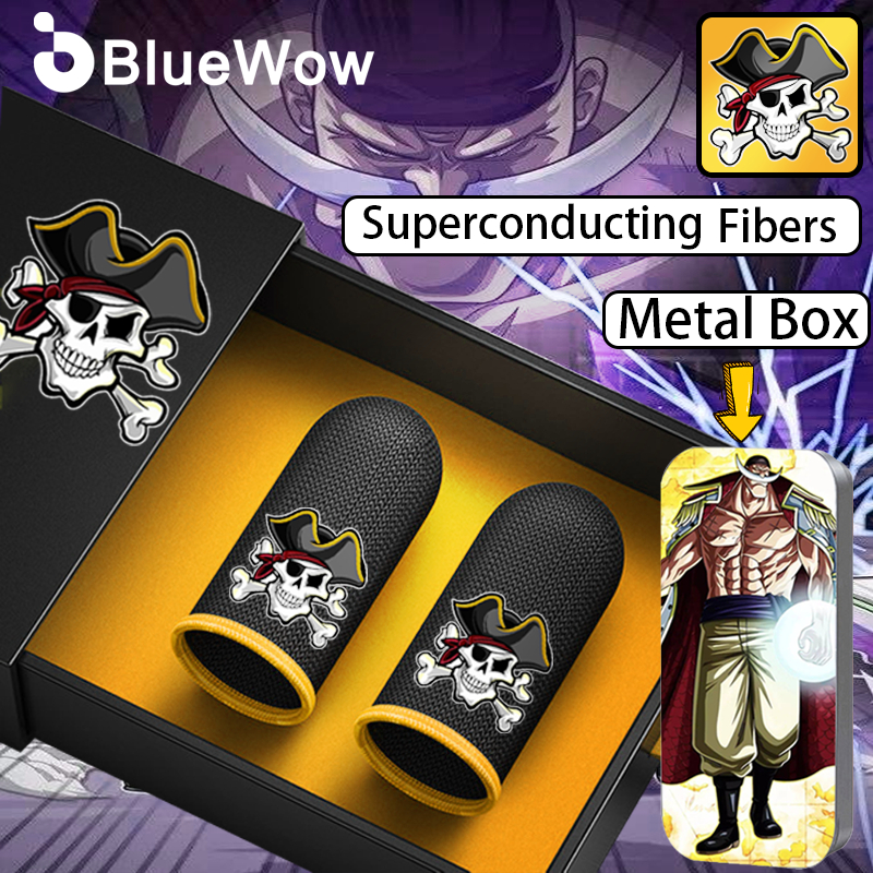 Bluewow【วันพีช】ถุงมือเล่นเกม แบบสัมผัสนิ้วหัวแม่มือ (2 ชิ้น) ป้องกันเหงื่อ PUBG COD Call of duty Mobile legends state of survival