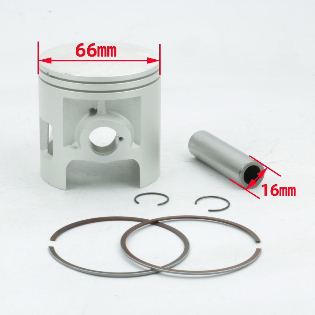 ชุดลูกสูบรถมอเตอร์ไซค์66mm อะไหล่เครื่องยนต์รถมอเตอร์ไซค์ สำหรับYamaha DT175 DT 175 มี ลูกสูบ+แหวน+ก