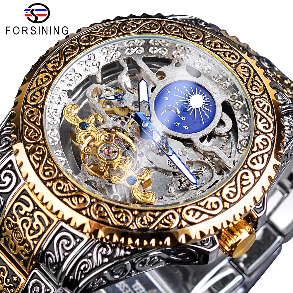 Forsining นาฬิกาข้อมืออัตโนมัติ กันน้ํา หรูหรา แฟชั่นสําหรับผู้ชาย