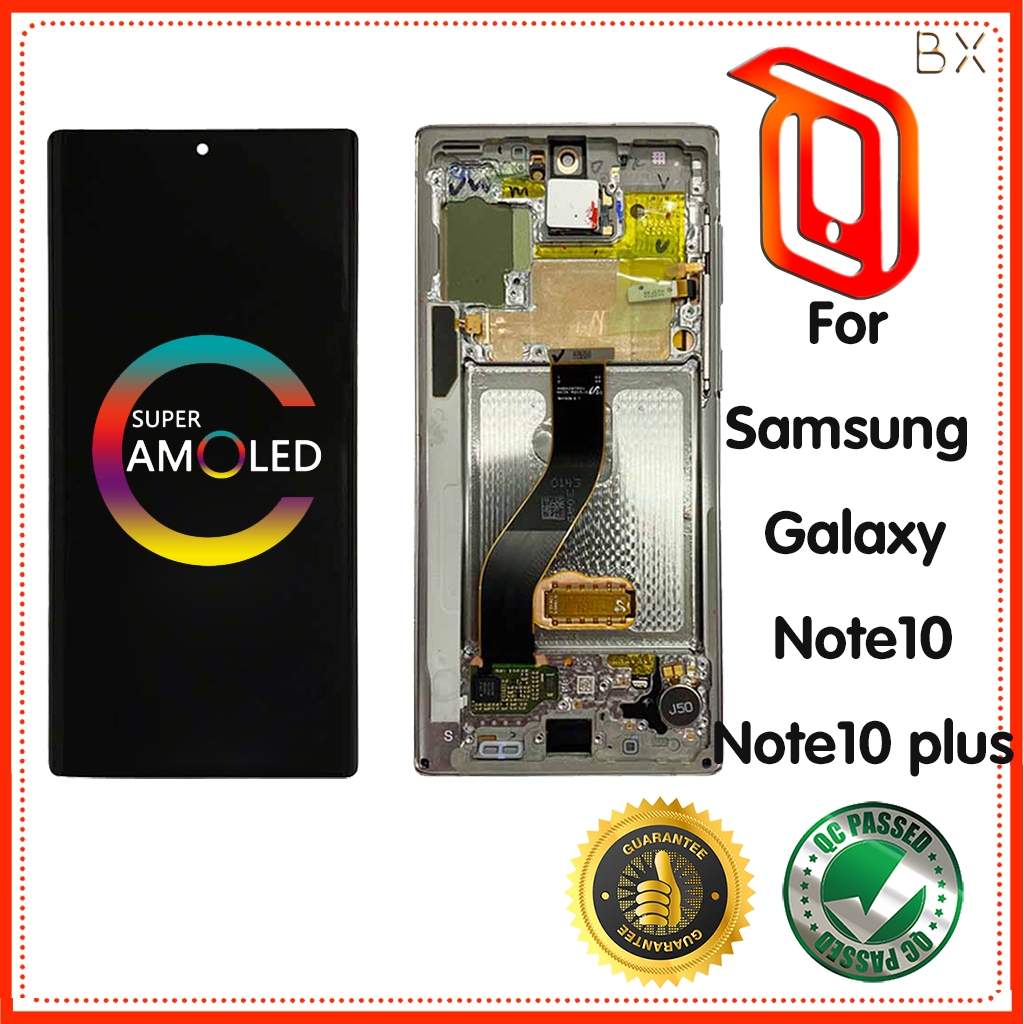 Super AMOLED หน้าจอสัมผัสดิจิทัล LCD Note 10+ สําหรับ SAMSUNG Galaxy Note 10 N970F Note 10 Plus N975